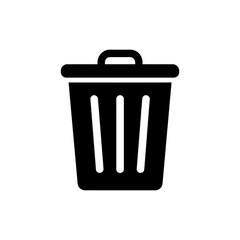 Trash Can Black Filled Icon