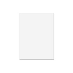 Blank softcover book mockup. Vector illustration isolated on white background.