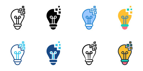 Smart Tech Solution icon set multiple style collection 

