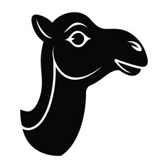 vector illustration of cartoon camel