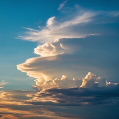 Dramatic Cumulonimbus Cloud Formation at Sunset nature