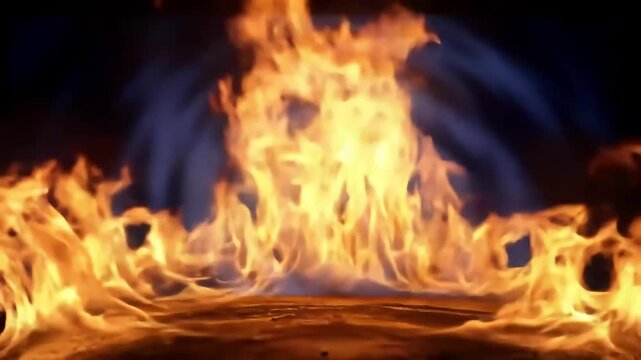 Fiery Inferno Intense Heat and Flickering Flames Visuals