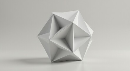 Folded paper geometric sculpture