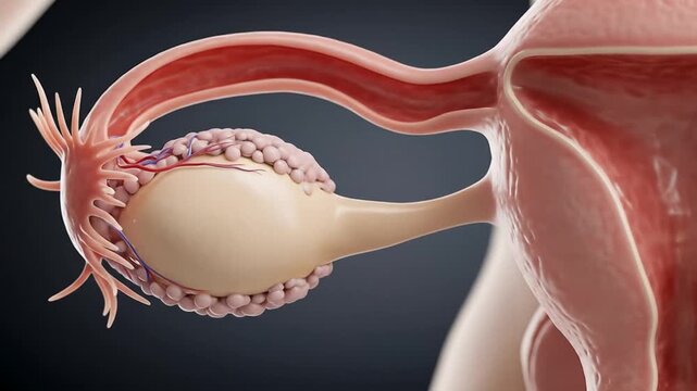 Female ovary illustration