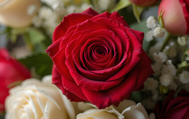 a beautiful a realistic red rose 