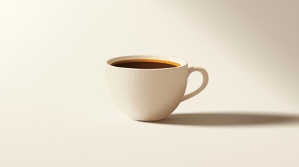 Simple coffee cup on a light background