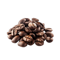 Naklejka premium Dark roasted coffee beans clustered together