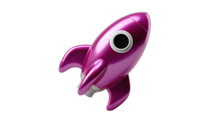Launch into Tomorrow: A sleek, vibrant rocket, a symbol of innovation, ambition, and the boundless possibilities of tomorrow, gleaming with a modern aesthetic.