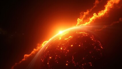 Explosive Solar Flare Ignites Fiery Crust of a Dying Planet