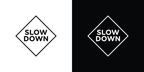 Obraz premium Slow down signs design. Thin graphic elements vector illustration