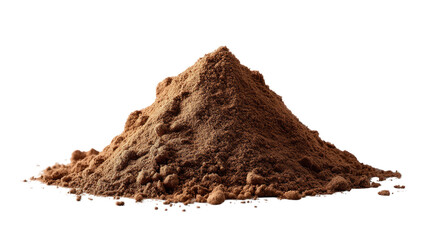 Cocoa Powder Pile: A close-up shot unveils a rich, brown pile of cocoa powder, capturing the texture and depth of this essential culinary ingredient.