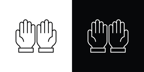 Pray icon design. Thin graphic elements vector illustration