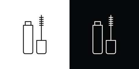 Mascara icon design. Thin graphic elements vector illustration