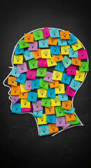 Head Full of Ideas: Creative Thinking Concept