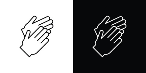 Clapping hands icon design. Thin graphic elements vector illustration