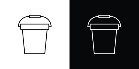 Bucket icon design. Thin graphic elements vector illustration