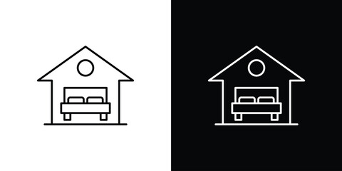 Accomodation icon design. Thin graphic elements vector illustration