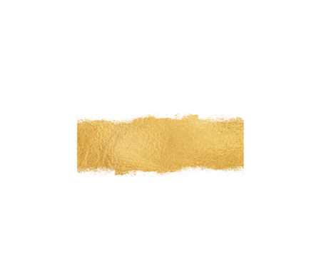 Golden brush stroke isolated on transparent background - Powered by Adobe