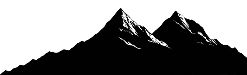 Abstract Mountain Silhouette