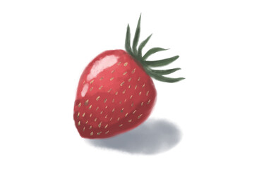 みずみずしいフレッシュなイチゴのイラスト