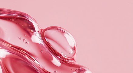 Abstract close-up of a pink gel