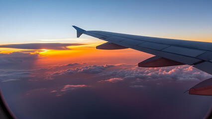Obraz premium view from airplane window