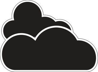 Fototapeta premium Minimal cloud with raindrops icon representing light showers and moisture in weather symbol set with transparent background
