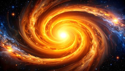 Cosmic swirl of fiery nebula