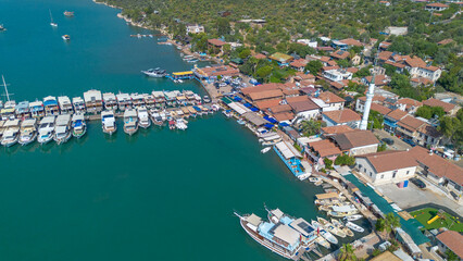 Ucagiz village of Kekova on the Lycian way trail in Turkey