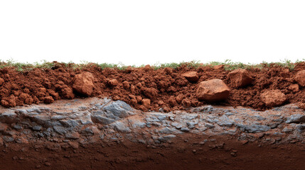 Soil Layers: A cross-section showcasing the distinct layers of soil, with its diverse textures and composition.