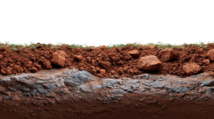 Soil Layers: A cross-section showcasing the distinct layers of soil, with its diverse textures and composition.