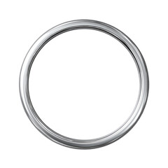 A  metallic,  shiny  circle  frame