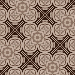 Seamless geometric star pattern, abstract textile design, vintage Alhambra tile illustration