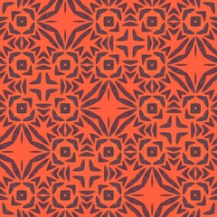 Abstract floral pattern, Flowers bloom in a seamless, captivating design