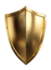 Golden shield, polished metal,  medieval style
