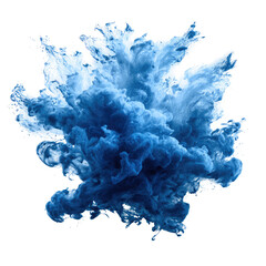 Abstract blue ink explosion