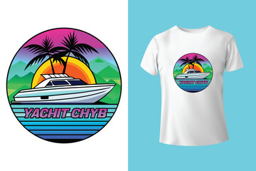 Yacht Club French's Riviera slogan design for t-shirt print, for graphic t-shirt or sweatshirt hoodie, poster, sticker, background, and other uses.