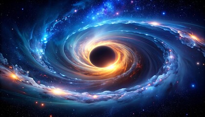 Obraz premium Cosmic vortex, swirling nebula