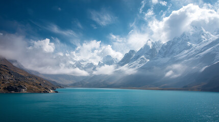 Fototapeta premium lake and mountains