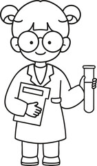 Obraz premium a scientist girl