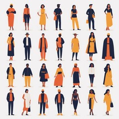 Diverse People Silhouette Pack - Inclusive Minimal Style