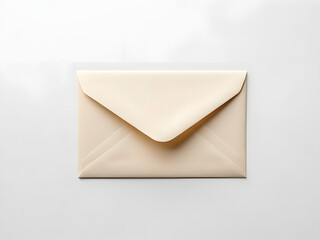 envelope on white background , beige letter