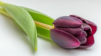 Dark purple tulip closeup