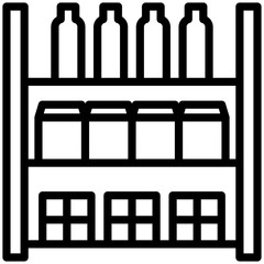 shelf icon for department store , business, website, application, printing, document, poster design, etc