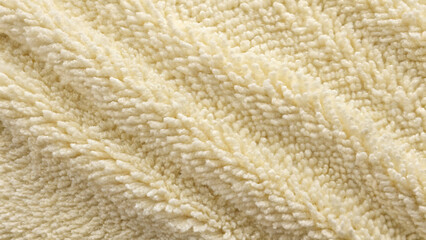 Close Up Texture Of Cream Terrycloth Towel With Soft Fiber Detail