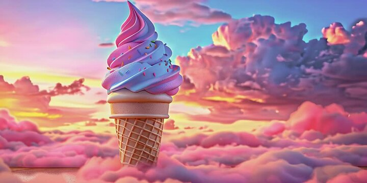 Fantasy ice cream cone wallpaper.