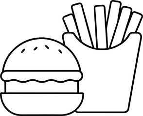 french food vector illustration