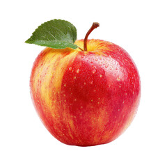 Close-up of a single red and yellow apple