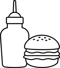 french food vector illustration