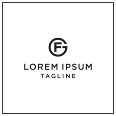 Obraz premium gf or fg circle logo 